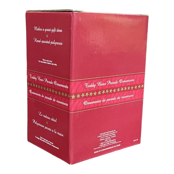 NIB Vintage 90's Teddy Bear Parade Ornaments (Snare Drum) Rare - Picture 7 of 11